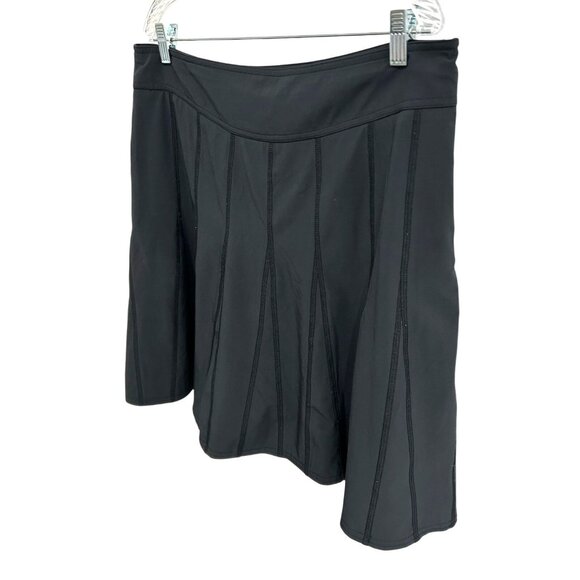 Athleta Womens Black A Line Skiort Size 14 Athletic Tennis Skirt - Picture 3 of 11